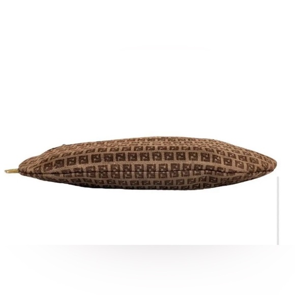 Fendi Brown Velvet Monogram Clutch - Picture 4 of 16